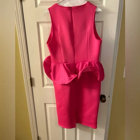 Elegant Pink Sleeveless Dress - Picture 5 of 6